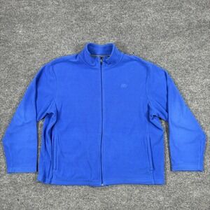 Starter Mens Full Zip Fleece Jacket Size XL Blue Soft Outdoor Athletic Casual